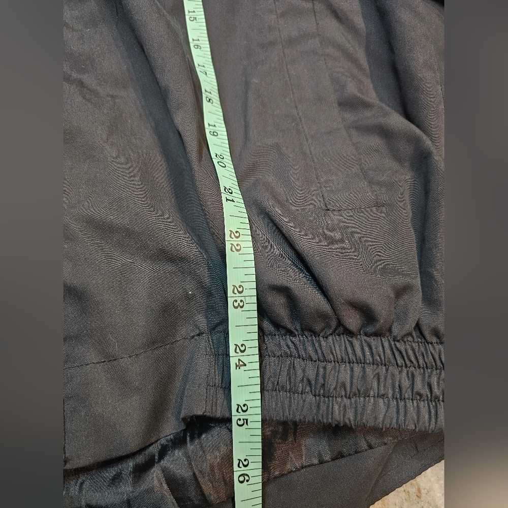 Armadillo Black Bomber Jacket Men’s XL Tan Collar Zip Front Windbreaker Style - Picture 11 of 11